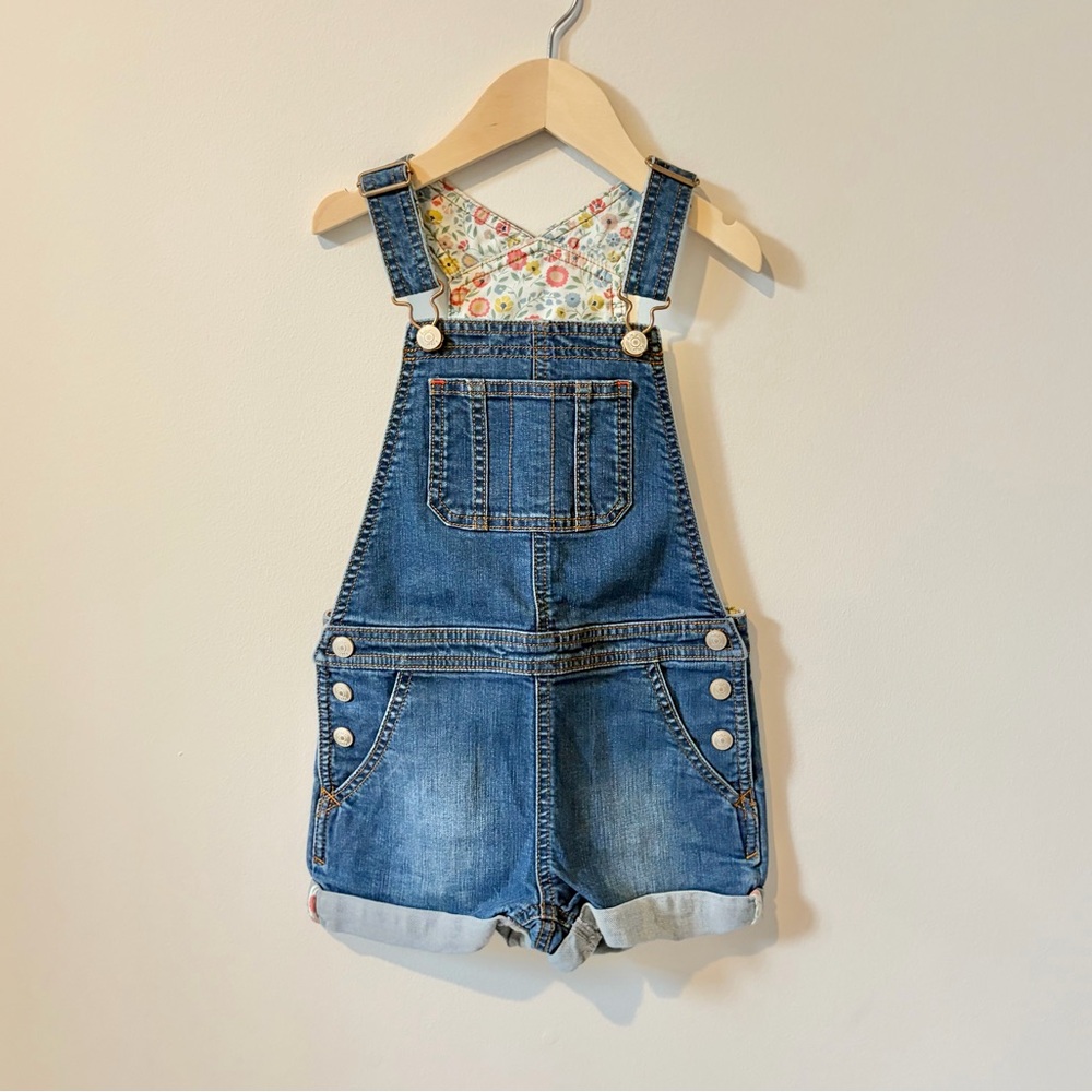 Mini Boden Girls Short Overalls Size 5-6y